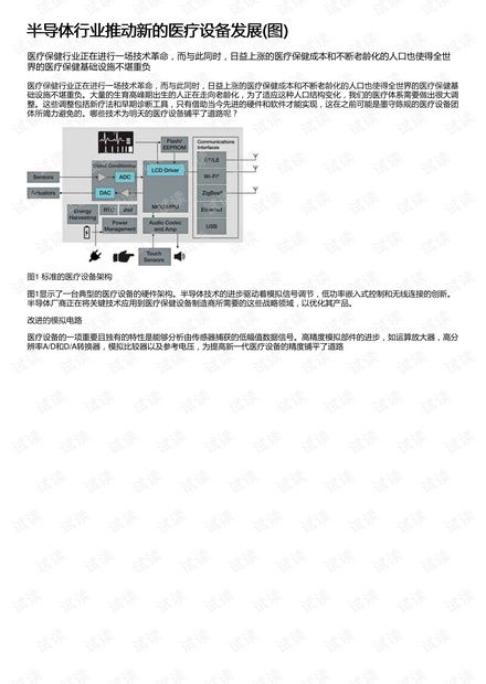 半导体行业推动新的医疗设备发展 图